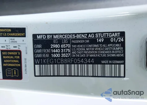 2024 Mercedes-Benz Eqe 350 4Matic z USA, uszkodzony, nr VIN W1KEG1CB8RF054344